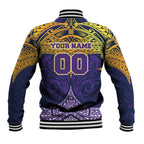 Personalized Melbourne Storm Baseball Jacket Polynesian Tribal Pattern Style