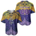 Personalized Melbourne Storm Baseball Jersey Polynesian Tribal Pattern Style
