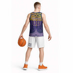 Personalized Melbourne Storm Basketball Jersey Polynesian Tribal Pattern Style