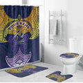 Personalized Melbourne Storm Bathroom Set Polynesian Tribal Pattern Style