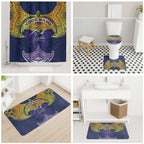 Personalized Melbourne Storm Bathroom Set Polynesian Tribal Pattern Style