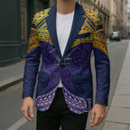 Personalized Melbourne Storm Blazer Polynesian Tribal Pattern Style