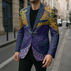 Personalized Melbourne Storm Blazer Polynesian Tribal Pattern Style