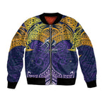 Personalized Melbourne Storm Bomber Jacket Polynesian Tribal Pattern Style