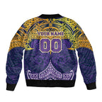 Personalized Melbourne Storm Bomber Jacket Polynesian Tribal Pattern Style