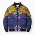 Personalized Melbourne Storm Bomber Puffer Jacket Polynesian Tribal Pattern Style