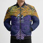 Personalized Melbourne Storm Bomber Puffer Jacket Polynesian Tribal Pattern Style