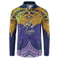 Personalized Melbourne Storm Button Sweatshirt Polynesian Tribal Pattern Style
