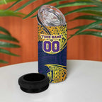 Personalized Melbourne Storm 4 in 1 Can Cooler Tumbler Polynesian Tribal Pattern Style