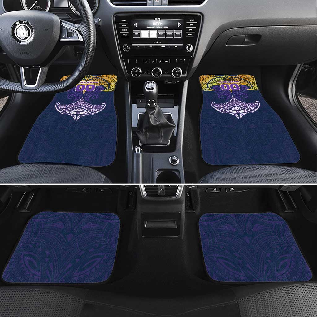 Personalized Melbourne Storm Car Mats Polynesian Tribal Pattern Style