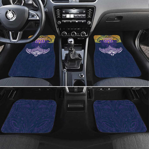 Personalized Melbourne Storm Car Mats Polynesian Tribal Pattern Style