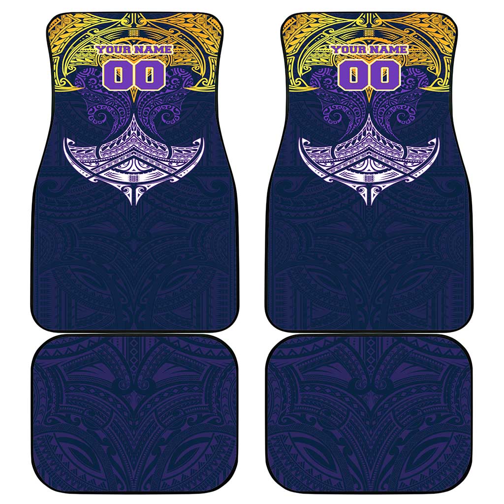 Personalized Melbourne Storm Car Mats Polynesian Tribal Pattern Style