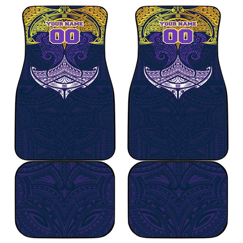 Personalized Melbourne Storm Car Mats Polynesian Tribal Pattern Style