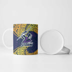 Personalized Melbourne Storm Ceramic Mug Polynesian Tribal Pattern Style