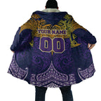 Personalized Melbourne Storm Cloak Polynesian Tribal Pattern Style