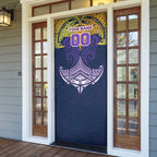 Personalized Melbourne Storm Door Cover Polynesian Tribal Pattern Style
