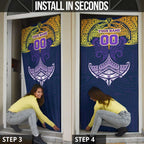 Personalized Melbourne Storm Door Cover Polynesian Tribal Pattern Style