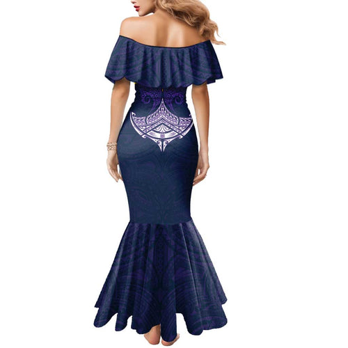 Personalized Melbourne Storm Family Matching Mermaid Dress and Hawaiian Shirt Polynesian Tribal Pattern Style