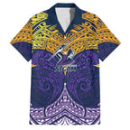 Personalized Melbourne Storm Family Matching Puletasi and Hawaiian Shirt Polynesian Tribal Pattern Style