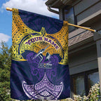 Personalized Melbourne Storm Garden Flag Polynesian Tribal Pattern Style