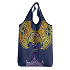 Personalized Melbourne Storm Grocery Bag Polynesian Tribal Pattern Style