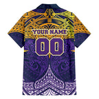 Personalized Melbourne Storm Hawaiian Shirt Polynesian Tribal Pattern Style