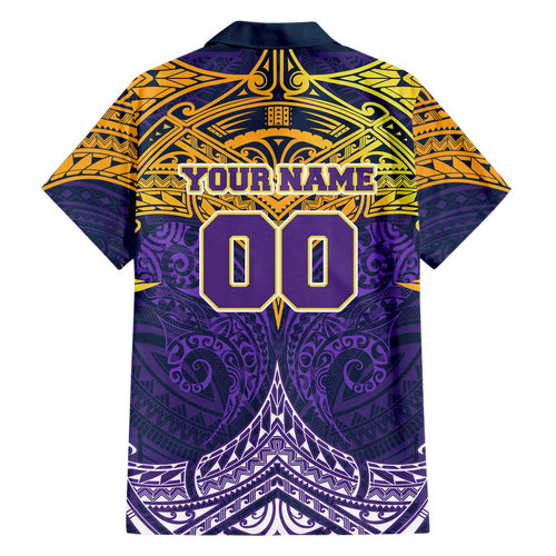Personalized Melbourne Storm Hawaiian Shirt Polynesian Tribal Pattern Style