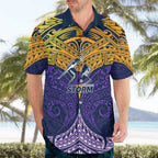 Personalized Melbourne Storm Hawaiian Shirt Polynesian Tribal Pattern Style