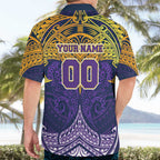 Personalized Melbourne Storm Hawaiian Shirt Polynesian Tribal Pattern Style