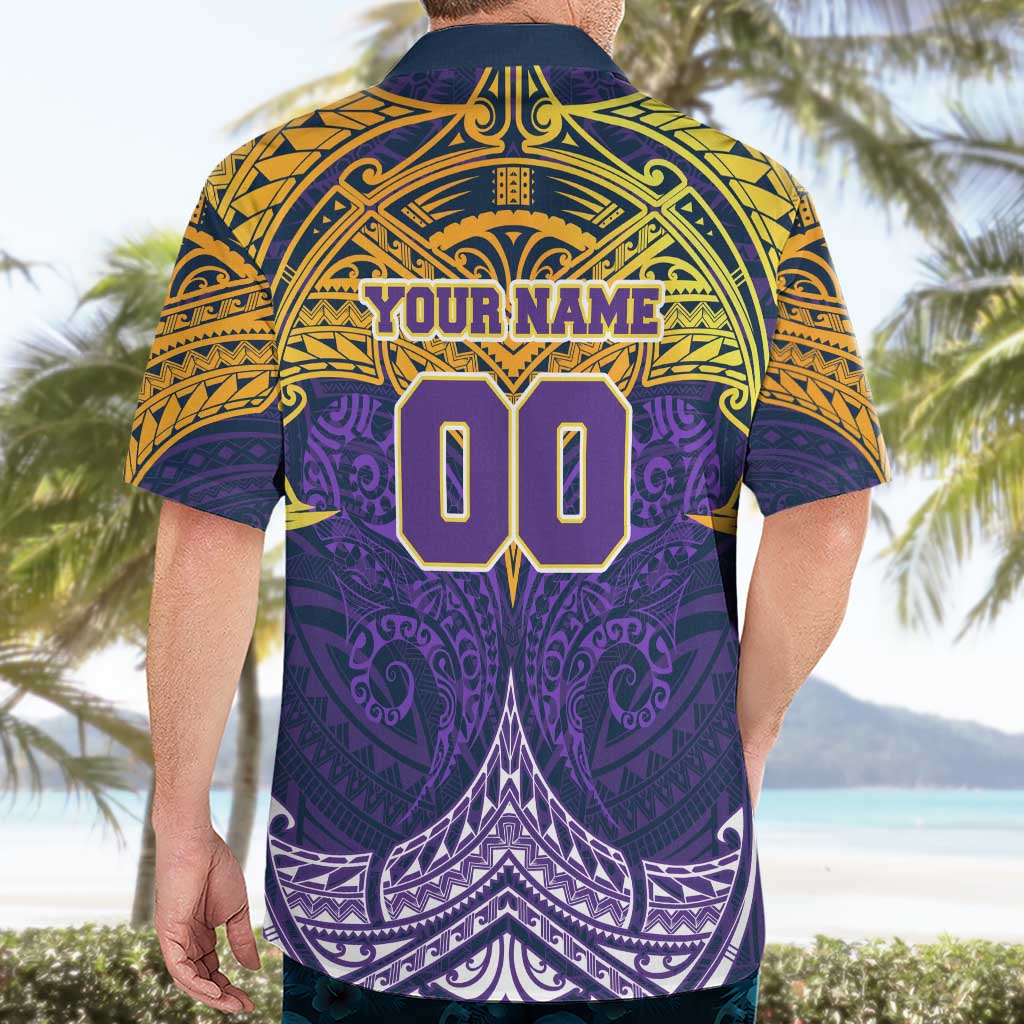 Personalized Melbourne Storm Hawaiian Shirt Polynesian Tribal Pattern Style