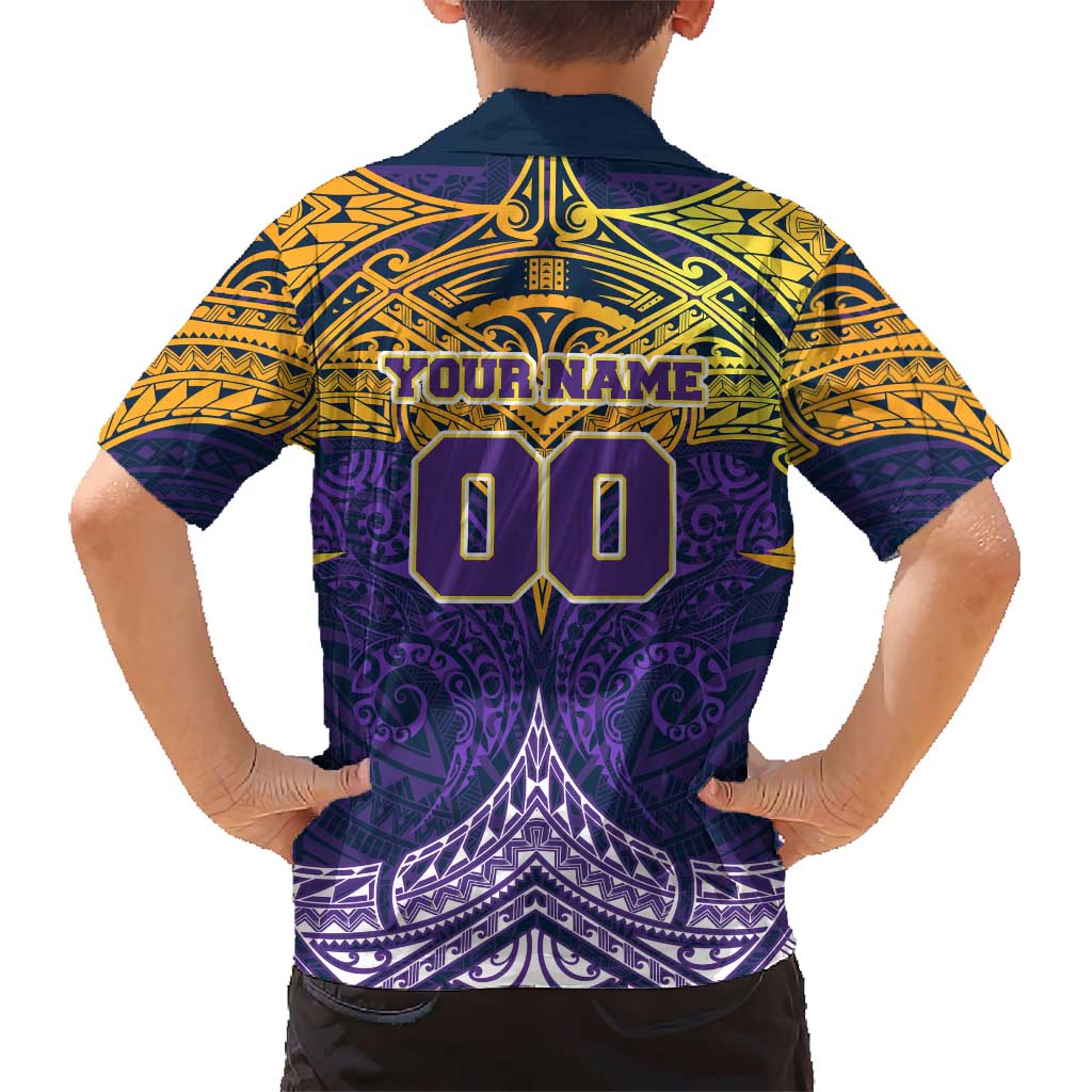 Personalized Melbourne Storm Hawaiian Shirt Polynesian Tribal Pattern Style
