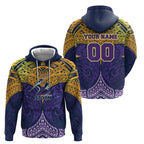 Personalized Melbourne Storm Hoodie Polynesian Tribal Pattern Style