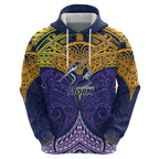 Personalized Melbourne Storm Hoodie Polynesian Tribal Pattern Style