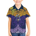 Personalized Melbourne Storm Kid Hawaiian Shirt Polynesian Tribal Pattern Style