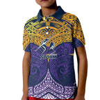 Personalized Melbourne Storm Kid Polo Shirt Polynesian Tribal Pattern Style