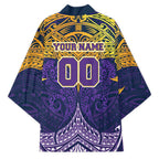 Personalized Melbourne Storm Kimono Polynesian Tribal Pattern Style