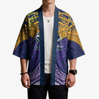 Personalized Melbourne Storm Kimono Polynesian Tribal Pattern Style