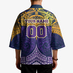 Personalized Melbourne Storm Kimono Polynesian Tribal Pattern Style