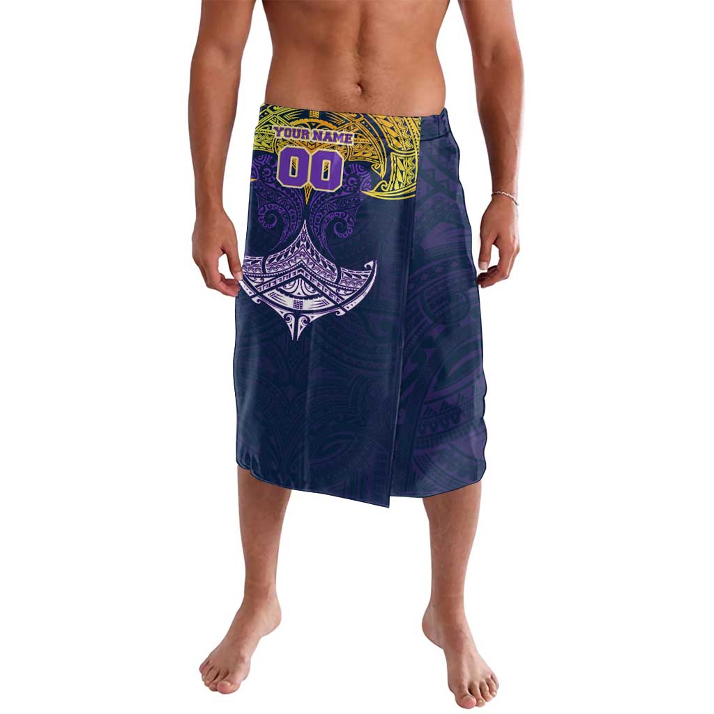 Personalized Melbourne Storm Lavalava Polynesian Tribal Pattern Style