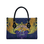 Personalized Melbourne Storm Leather Bag Polynesian Tribal Pattern Style