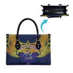 Personalized Melbourne Storm Leather Bag Polynesian Tribal Pattern Style