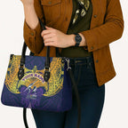 Personalized Melbourne Storm Leather Bag Polynesian Tribal Pattern Style