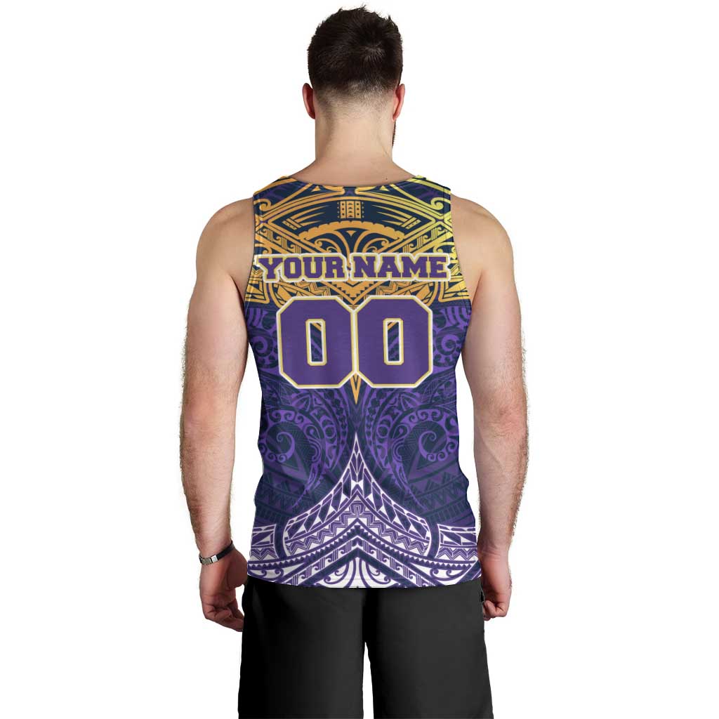 Personalized Melbourne Storm Men Tank Top Polynesian Tribal Pattern Style