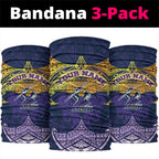 Personalized Melbourne Storm Neck Gaiter Polynesian Tribal Pattern Style