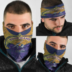 Personalized Melbourne Storm Neck Gaiter Polynesian Tribal Pattern Style