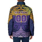 Personalized Melbourne Storm Padded Jacket Polynesian Tribal Pattern Style