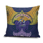 Personalized Melbourne Storm Pillow Cover Polynesian Tribal Pattern Style