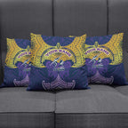 Personalized Melbourne Storm Pillow Cover Polynesian Tribal Pattern Style