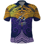 Personalized Melbourne Storm Polo Shirt Polynesian Tribal Pattern Style