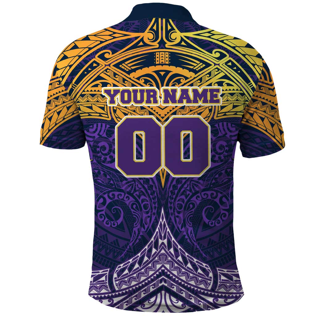 Personalized Melbourne Storm Polo Shirt Polynesian Tribal Pattern Style